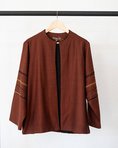 Womens Embroidered Woolen Jacket 2