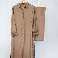 Womens Embroidered Cuff Co-Ord Set 1