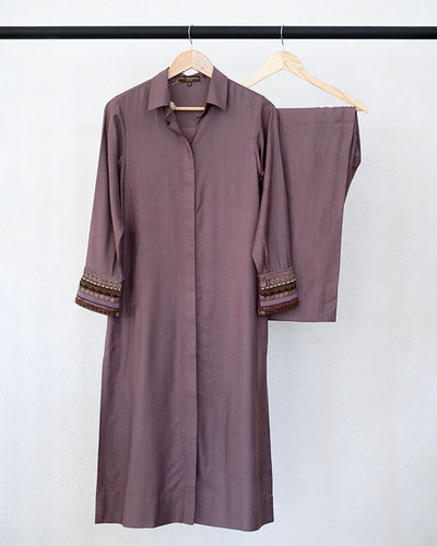 Womens Embroidered Cuff Co-Ord Set 3