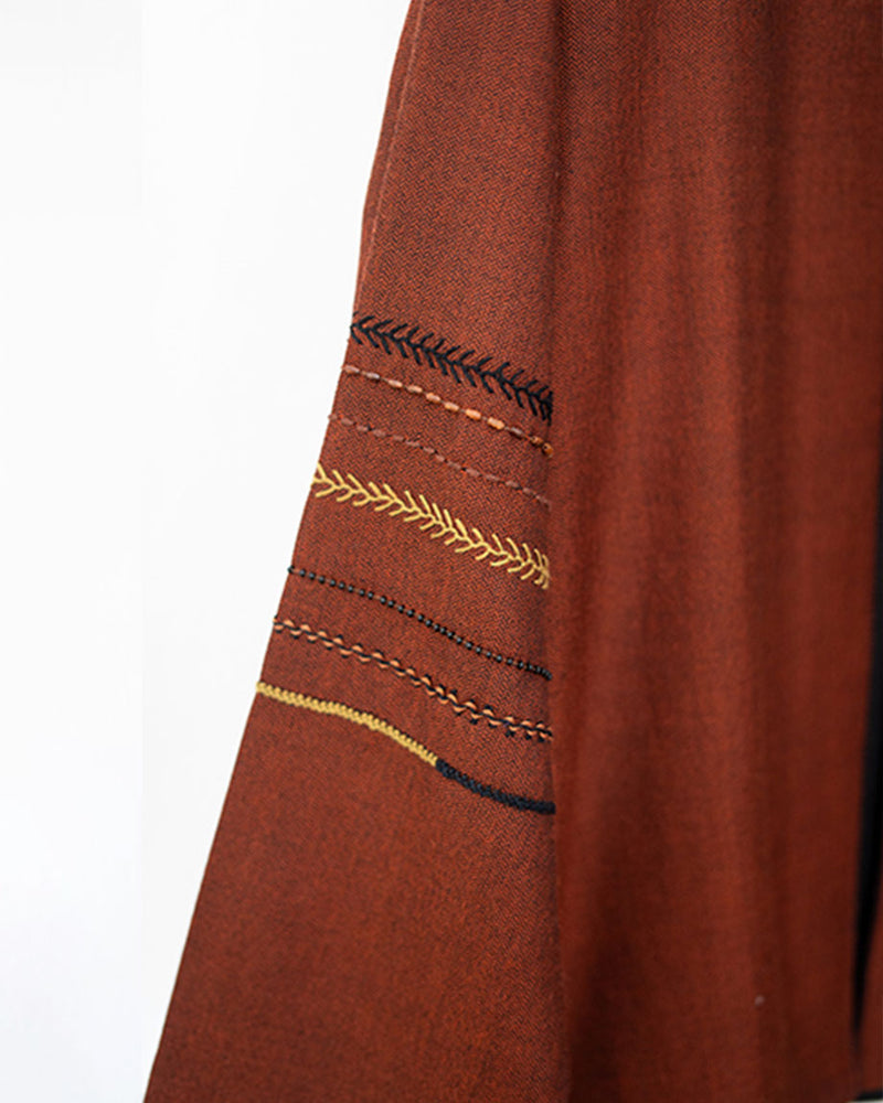 Womens Embroidered Woolen Jacket 2 3