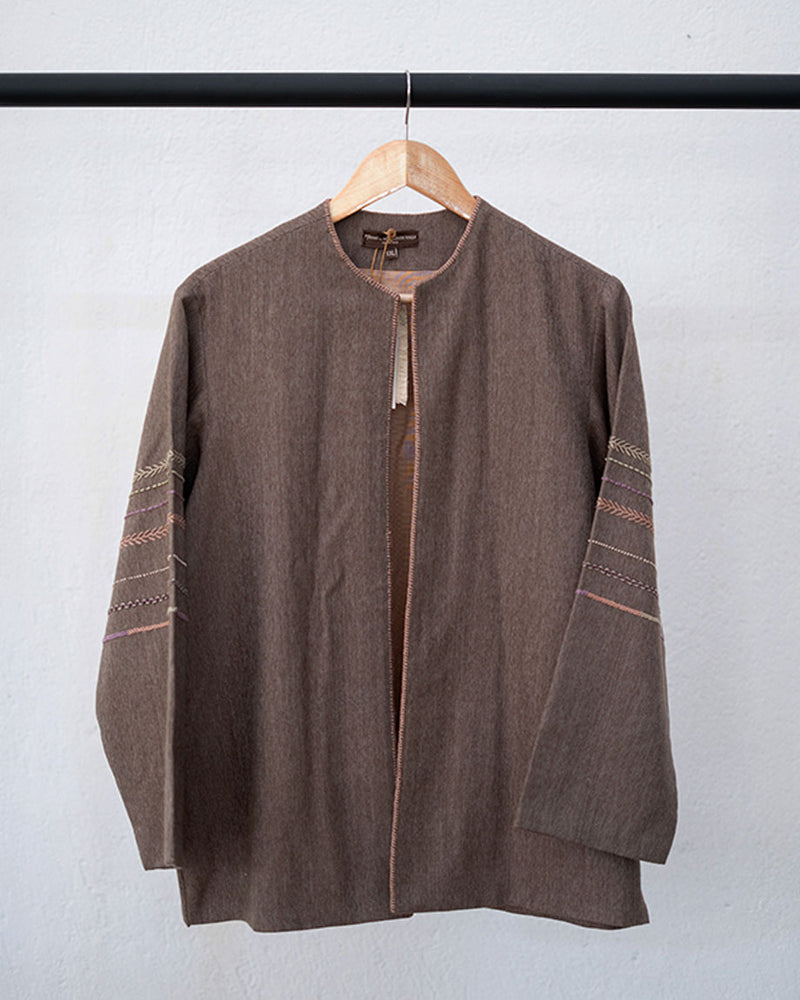 Womens Embroidered Woolen Jacket 3 1