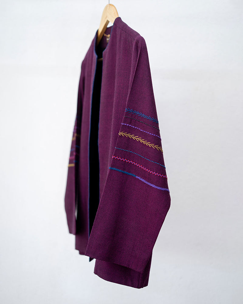 Womens Embroidered Woolen Jacket 4 5